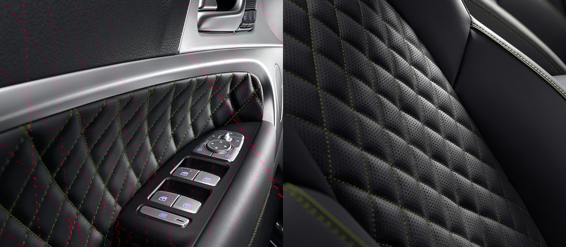 GENESIS G70 Design Features - 스포츠 시트와 스티치