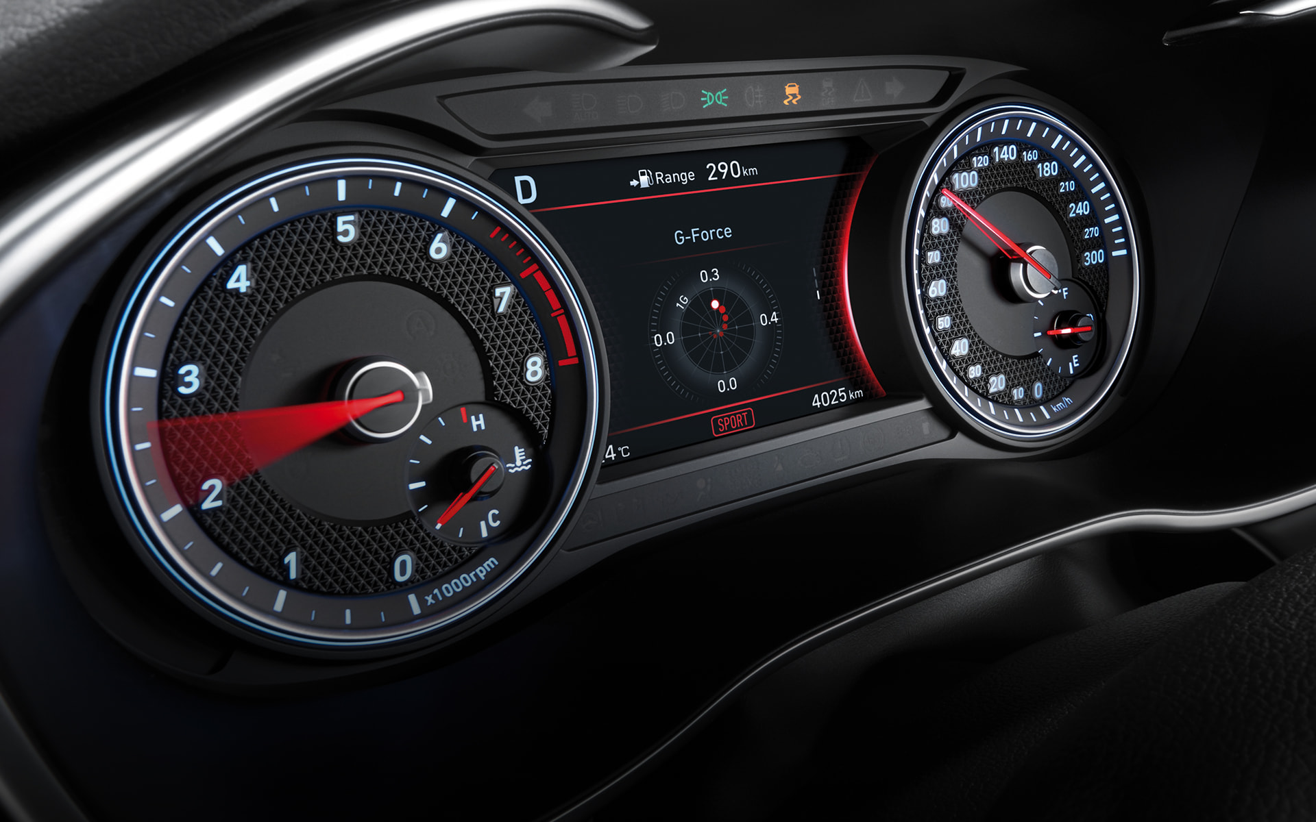 GENESIS G70 Performance Features - 7인치 TFT LCD 클러스터